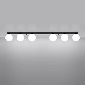 Stropné svietidlo Yoli, 6x biele sklenené tienidlo, b