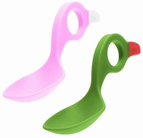 Tréningová detská lyžička I can 2 ks Farba: zelená-ružová