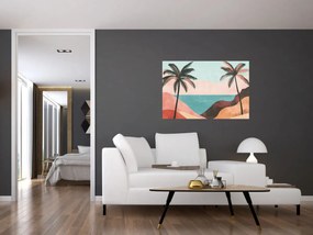 Obraz - Palmy pri mori (90x60 cm)