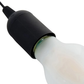 Sada 6 čiernych držiakov svietidiel vrátane žiaroviek A60 - Move