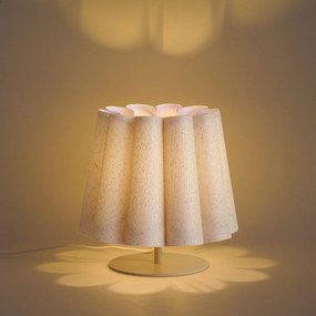 Japandi stolná lampa béžová s látkovým tienidlom 22 cm - Jenni