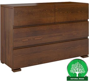 Komoda drevená borovica 4s Skandica Vestre Orech