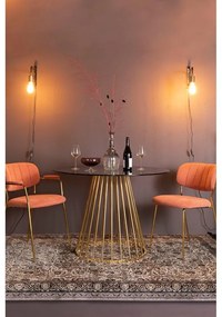 Okrúhly jedálenský stôl so sklenenou doskou ø 104 cm Floris – White Label