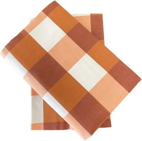 ECOMATRACE Bavlnené posteľné obliečky Hnedá kocka