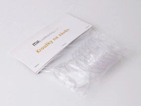 Krúžky na sprchový záves - priehľadné 12 ks