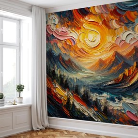 Fototapeta - Hory zaliate slnkom (147x102 cm)