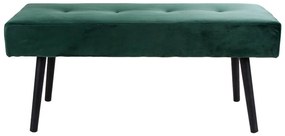 Tmavozelená zamatová lavica Bonami Essentials Skiby