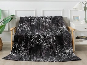 XPOSE® Mikroplyšová deka RAMADA - čierna 140x200 cm