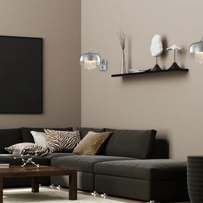 Krištáľové nástenné svietidlo LUNA 1xE14/40W/230V