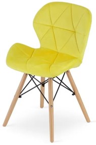 TRENDIE Jedálenská stolička SKY žltá - škandinávsky štýl