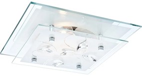 GLOBO Moderné stropné LED prisadené osvetlenie JASMINA, 24x24cm, hranaté
