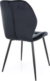SI Stolička Rick Velvet čierna