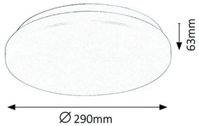 Rabalux LED stropné svietidlo Rob 1x20W | 1400lm | 3000K - priemer 29cm, biela