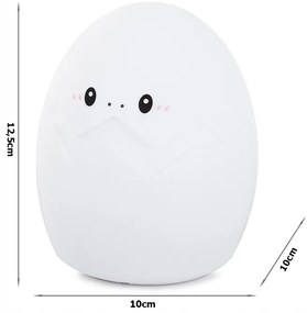 LED detské nočné svetlo GEPI 12,5 cm, biela
