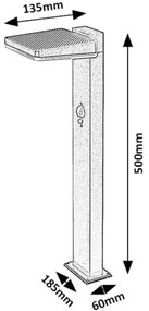 Rabalux 77079 - LED solárna vonkajšia lampa LASSET LED/4,4W/3,7V IP54 antracit