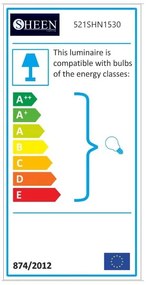 Stojacia lampa v čierno-zlatej farbe so skleneným tienidlom (výška 130 cm) Faze – Opviq lights
