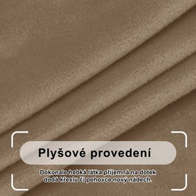 Elastický plyšový poťah na trojmiestnu pohovku BestBerg / piesková