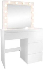 Toaletný stolík BELLA so zrkadlom a LED osvetlením PHO4868