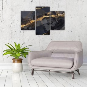 Obraz - Čierno - zlatý dekor (90x60 cm)