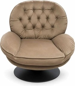 LuxuryForm DESIGN Otočné kreslo LUNA s podnožkou - latte