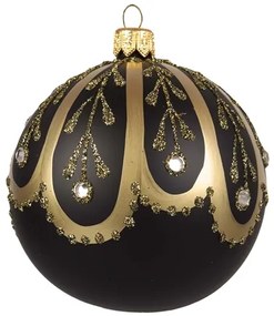 Elegantná čierna banka so zlatým dekorom