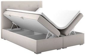 Manželská posteľ Boxspring 140 cm Rinoletto (béžová) (s úložným priestorom). Vlastná spoľahlivá doprava až k Vám domov. 1044313