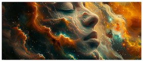 Obraz - Tvár vo vesmíre (120x50 cm)