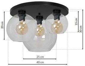 Stropné svietidlo SOFIA 3xE27/60W/230V číra
