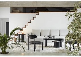 Čierny konferenčný stolík v dekore jaseňa 120x50 cm Nori - Teulat