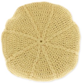 Okrúhly dekoračný vankúšik DORA 45 cm, žltý