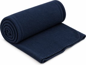 Fleecová deka MELVIRA DUO, námornícka modrá Rozmer: 150 x 200 cm