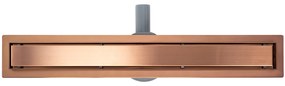 Rea Neox Pro, sprchový odtokový žľab 90cm s otočným sifónom o 360stupňov, medená matná, REA-G4803