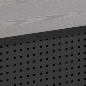 Čierny TV stolík v dekore jaseňa 140x45 cm Angus – Actona