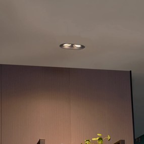 Okrúhle zapustené bodové svetlo čierne GU10 50 mm 2-svetlo - Hubs