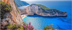 Obraz - Pláž Navagio, Grécko (120x50 cm)