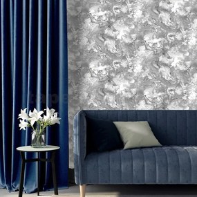 Papierové tapety na stenu IMPOL L79859, rozmer 10,05 m x 0,53 m, mramor strieborno-sivý, Ugépa