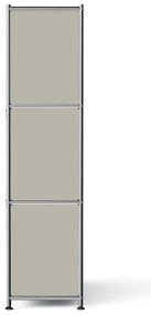 Kovová komoda »CN3 Slim Line« s 2 výklopnými priečinkami, svetlosivá