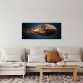 Obraz - Ragbyová lopta v akcii (120x50 cm)