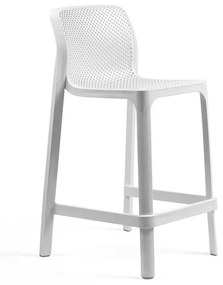 NET STOOL MINI záhradná barová stolička bez podrúčok bianco