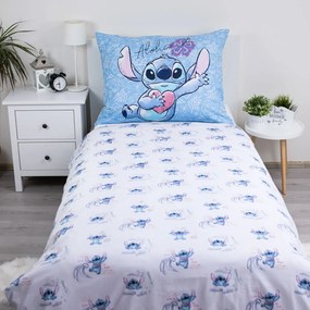Jerry Fabrics Bavlnené obliečky 140x200 + 70x90 cm - Lilo and Stitch "Wave"