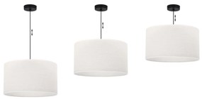 Závesné svietidlo Juta, 1x biele jutové tienidlo, (fi 40cm), b