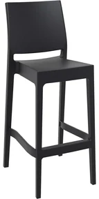 MAYA BAR 75 záhradná barová stolička black