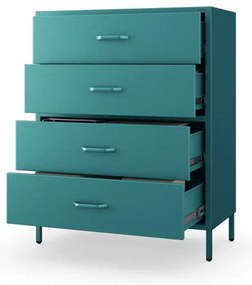 Komoda CARLA, 800 x 1015 x 400 mm, Modern: morská farba