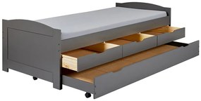 Inter Link Funkčná posteľ s 3 zásuvkami (sivá)  (100161881)