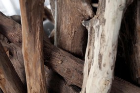 Štýlový konferenčný stolík Trim 50 cm teak - sklo