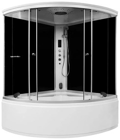 M-SPA kabínová vaňa s hydromasážou čierna 2-miestna 150x150x224cm