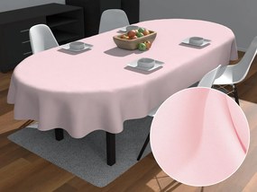 Biante Dekoračný oválny obrus Rongo RG-062 Cukrovo ružový 120x160 cm