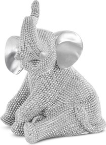 DEKORAČNÁ SOŠKA ELDO 14X12X18 CM STRIEBORNÁ