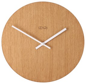 IZARI dubové hodiny 34 cm - biele ručičky