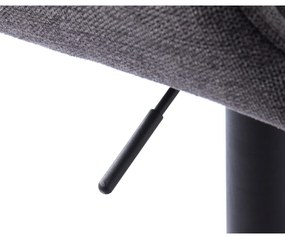 Tmavosivá barová stolička s nastaviteľnou výškou Nolan – Unique Furniture